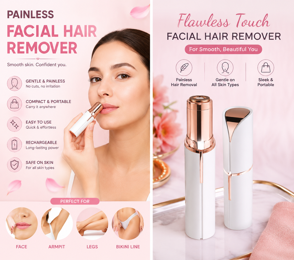 Facial Hair Remover for Women – Painless Electric Facial Hair Removal & Trimmer